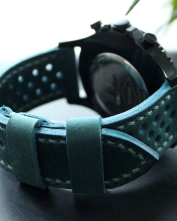 Watch strap Teal perforated
