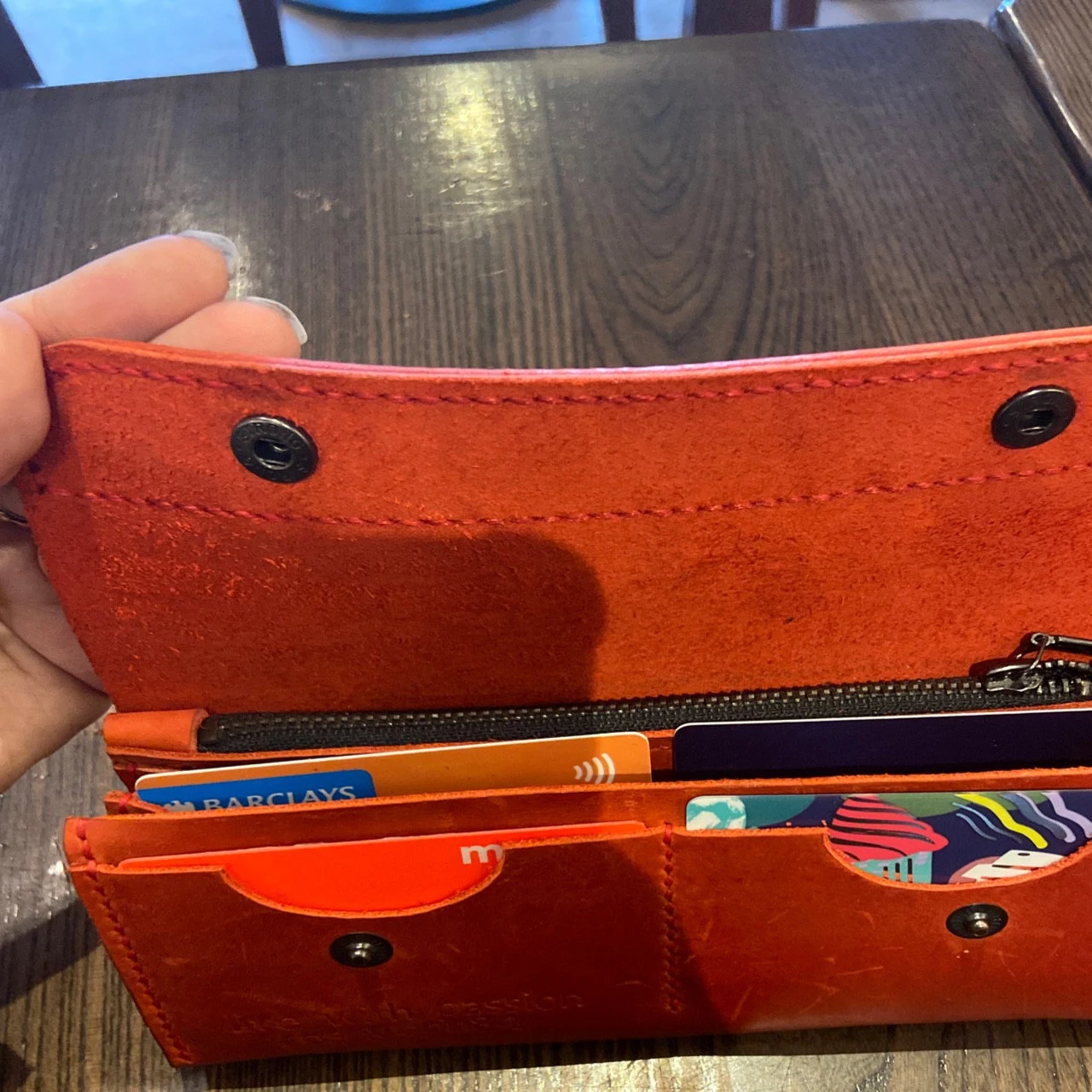 Red large women’s wallet