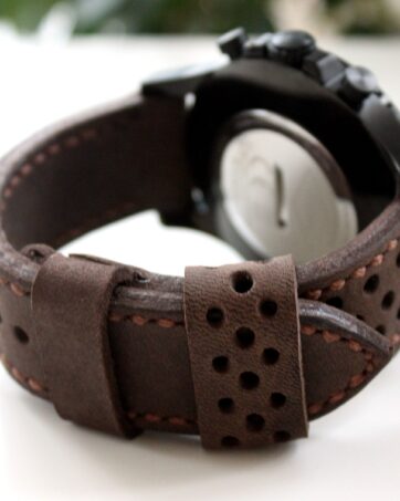 Watch strap Coffee perforated