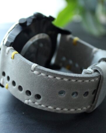 Watch strap Gray perforated