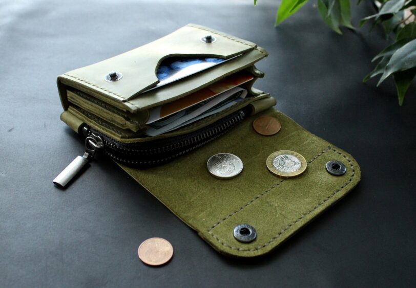 Small wallet Moss