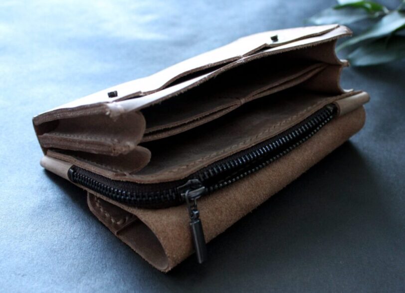Large wallet cocoa beige brown