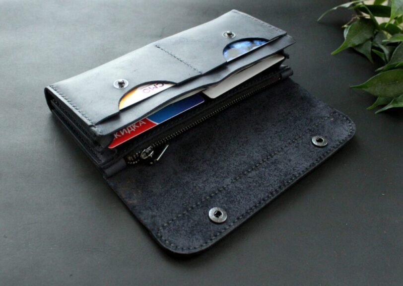 Large wallet dark blue