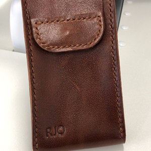 Travel watch pouch Cognac Brown