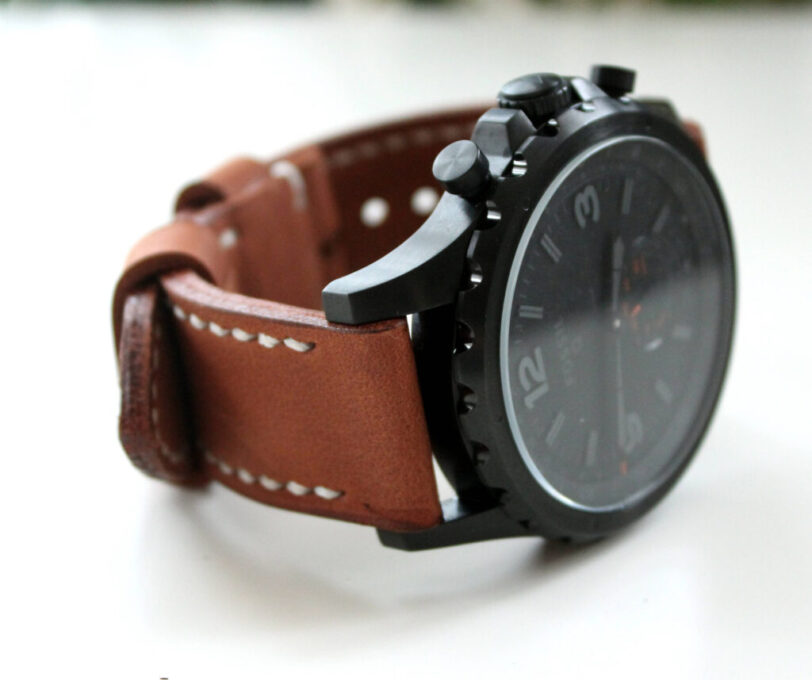 Watch strap brick brown